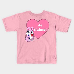 "Je T'aime!" Bunny (French) Kids T-Shirt